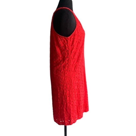 Stitch Fix Market & Spruce Brea Red Eyelet Dress Size Small - Picture 2 of 10